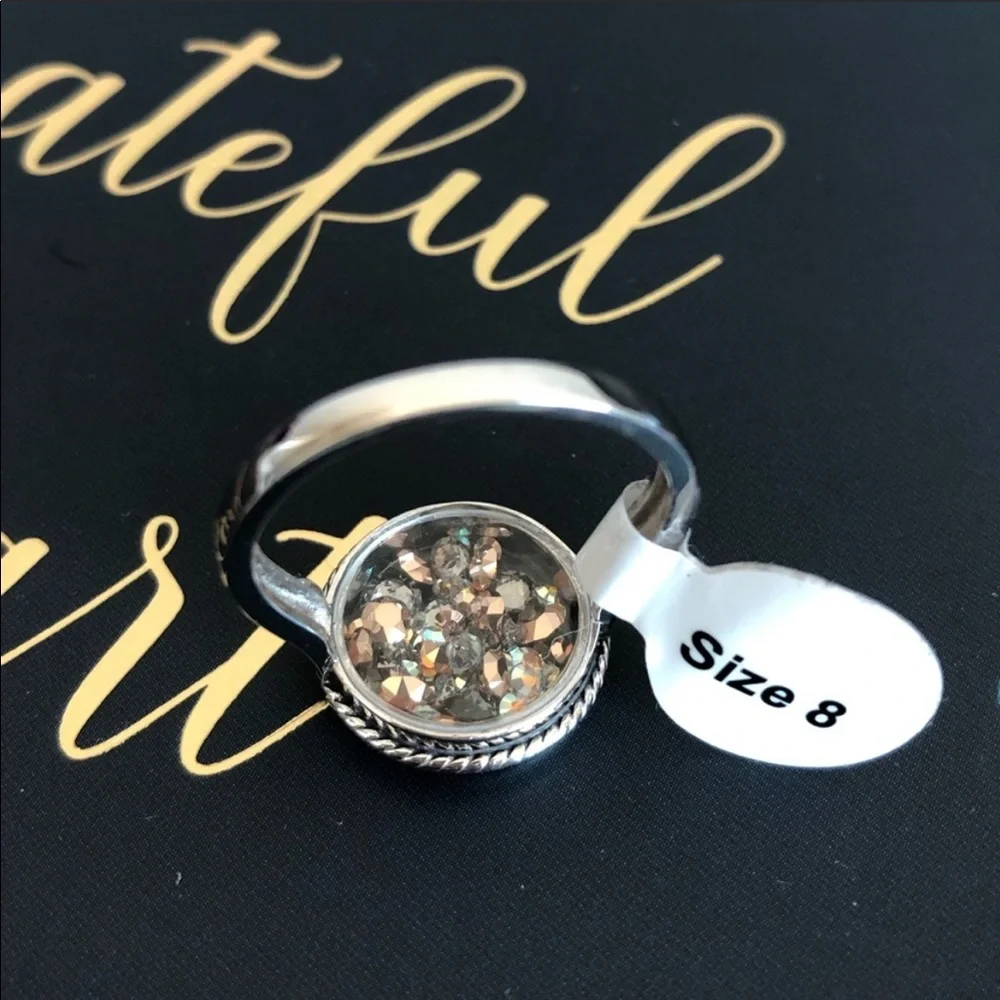925 Sterling Silver Ring With Gem Stones